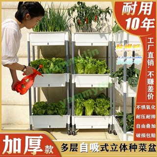 熱銷下殺 栽培箱 雙層種植箱 陽臺懶人蔬菜陽臺草莓 多層種菜盆 傢用 長方形 雙層種植箱 組閤式有機種植