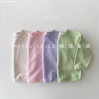 【CHINGLEESHOP】童裝 春裝兒童上衣 男童女童T恤 女童純棉上衣 兒童圓領長袖