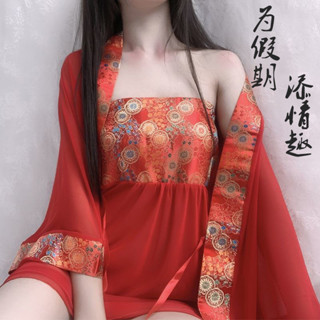 情趣內衣性感女士蕾絲透視古典新娘肚兜激情火辣複古吊帶睡衣套裝