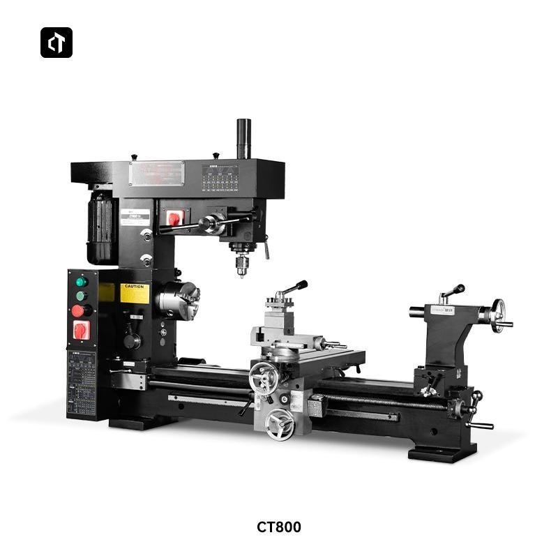 【特價大促-僅限前50】 CT800多功能工具機車鑽 銑三閤一家用車床鑽銑床小車銑鑽