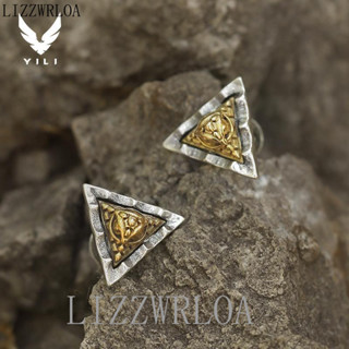 "LIZZWRLOA"[耳環男]純銀|荷魯斯之眼 男款耳釘 男士潮男設計感小眾男銀耳飾高階感男生學生|銀飾