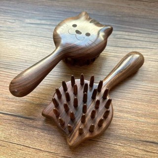 🌸特價 福利款 梳子 寬齒梳 氣囊梳 正品可愛貓咪按摩梳家用頭皮頭部經絡按摩氣墊防靜電專用保健梳