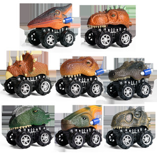🥂模擬動物🥂亞馬遜模擬恐龍汽車玩具迴力車套裝越野賽車霸王龍三角龍動物模型