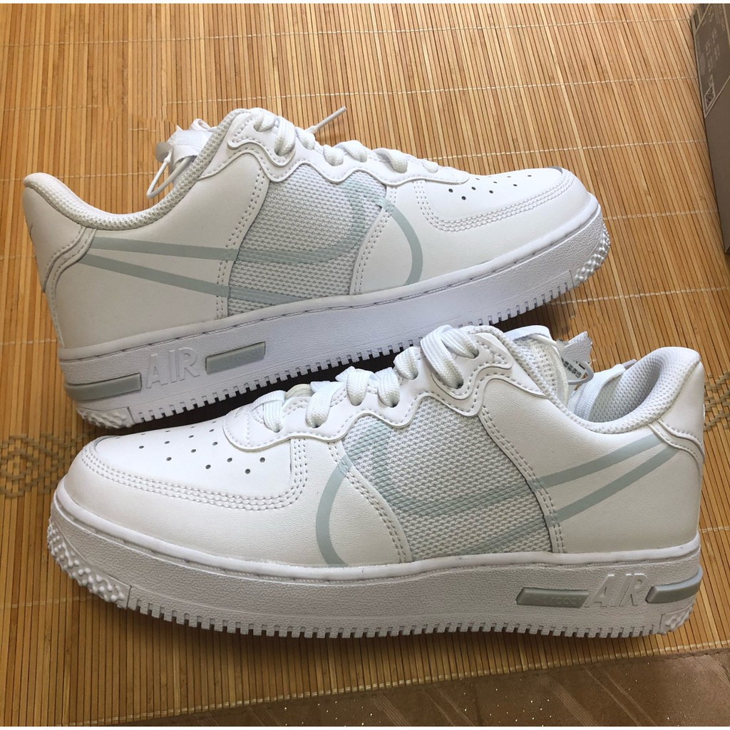 正貨 NIKE AIR FORCE 1 REACT WHITE D/MS/X 白 男女鞋 CT1020-101