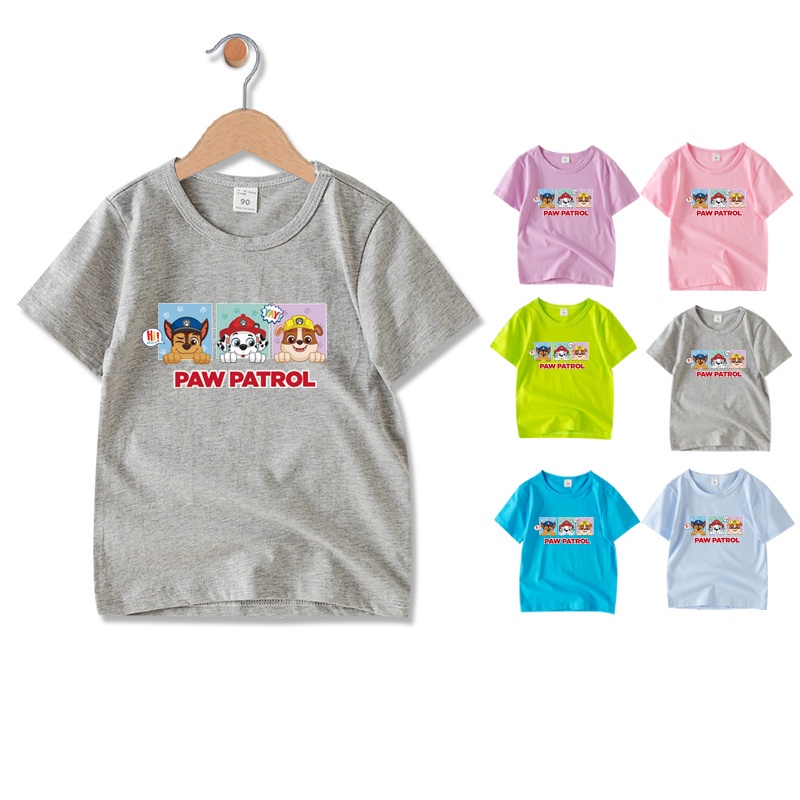 汪汪隊立大功 7 色兒童 Paw Patrol  短袖棉質 T 恤男童衣服 JB012