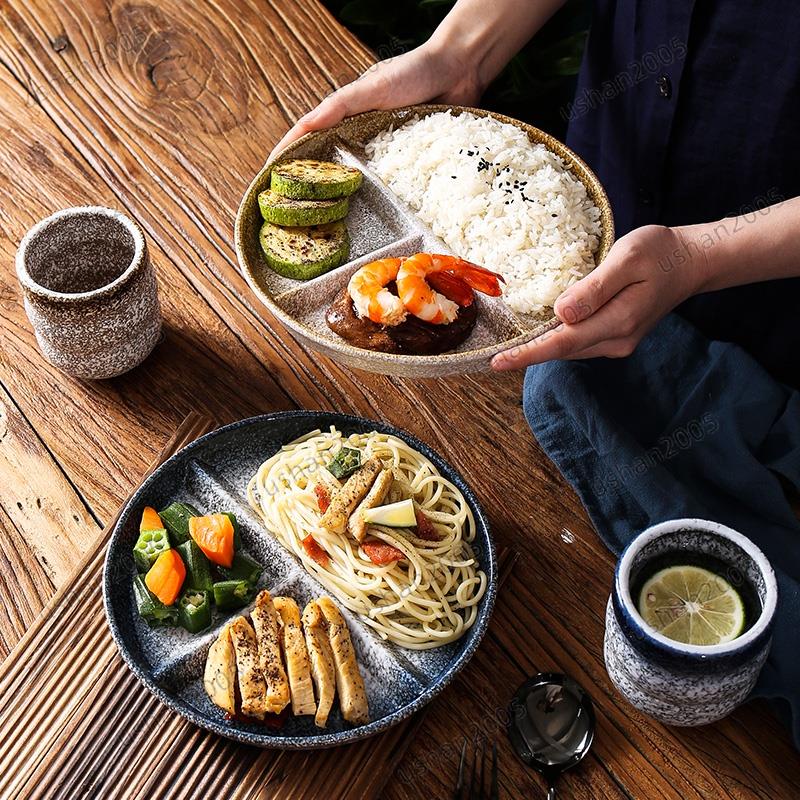 萊帝餐具✨日式分隔餐具健身餐定食減肥分格餐盤減脂大人定量輕食一人食盤子✨出貨