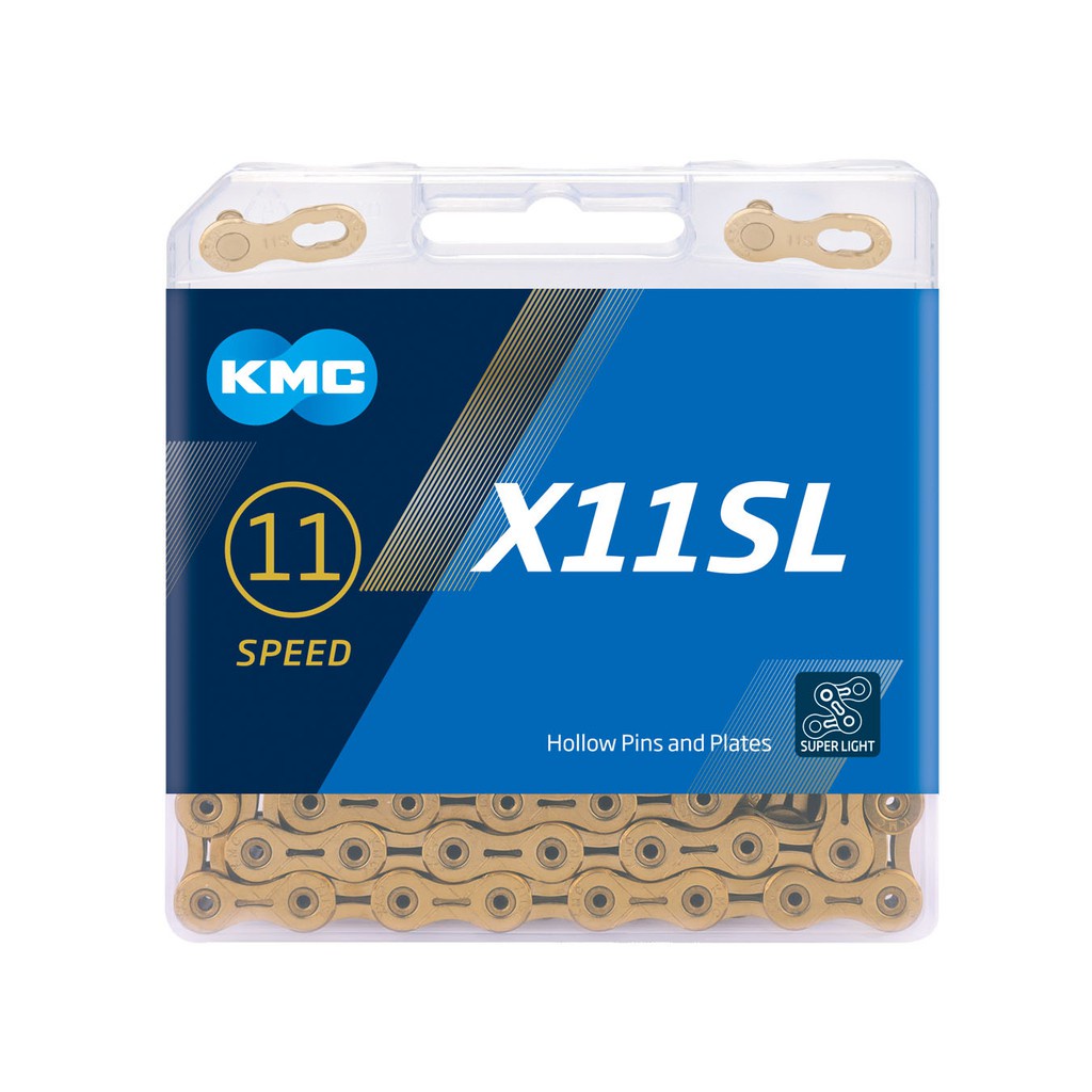 KMC X11SL輕量化黃金鏈條-崇越單車