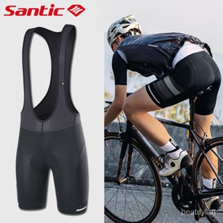 騎行褲 專業騎行服 公路車 車衣 競賽車服 Santic森地客夏季騎行服背帶短褲男式透氣速幹公路自行車騎行褲子