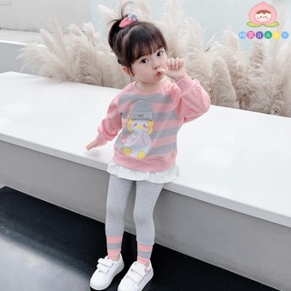 🎏桃氣BABY🍑 童裝2022年新款春秋季女童洋氣衛衣兩件套兒童韓版小童套裝女寶寶