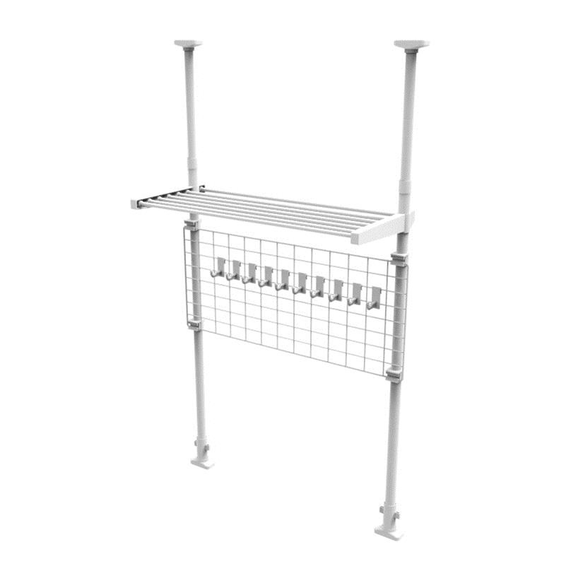 *頂天立地廚房多功能置物架免打孔壁掛調料架可伸縮水槽瀝水架鍋架诚信欢乐店铺