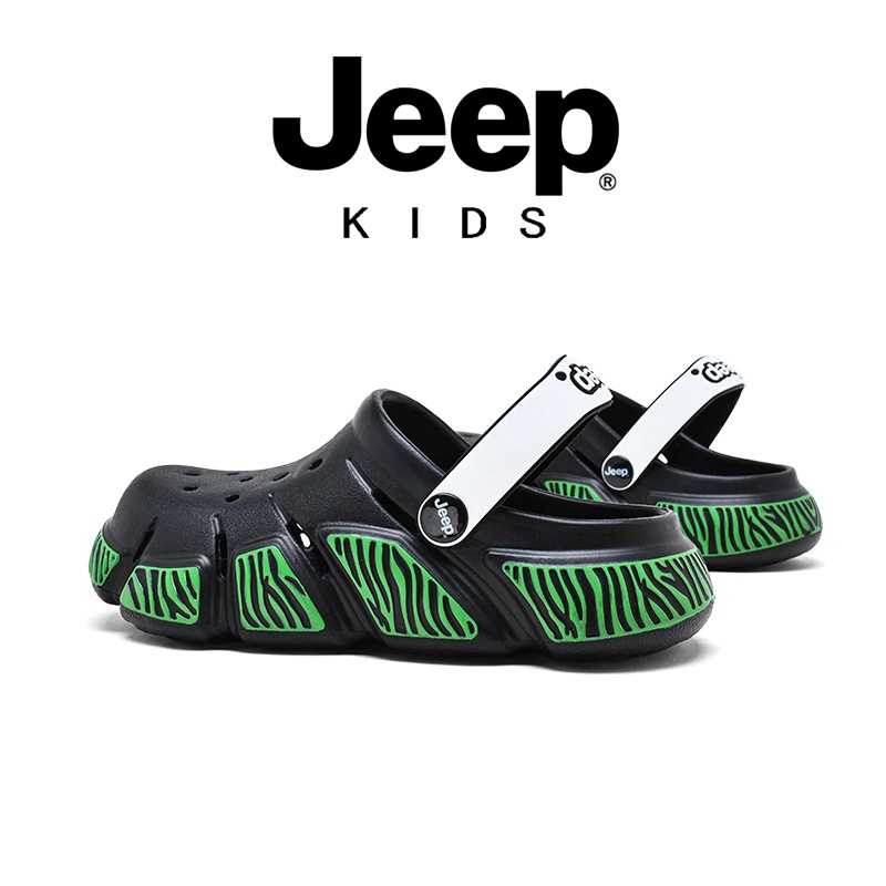 jeep 兒童 洞洞鞋 男童 涼 拖鞋 男孩 吉普 防滑 拖鞋 寶寶 軟底 中大童 沙灘鞋