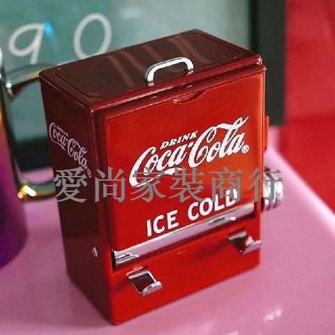 ✈創意 復古個性禮物可樂機造型ins風牙簽筒 自動販賣機牙簽盒
