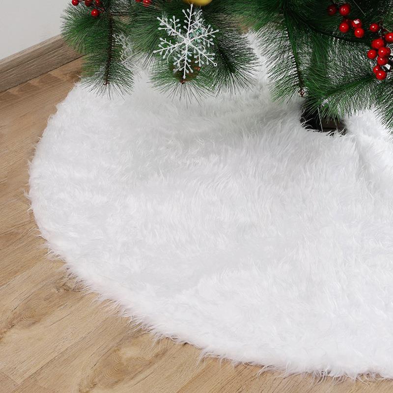 長毛聖誕節豪華樹裙裝飾品節日用品白色圍裙毛絨聖誕樹群聖誕樹裙