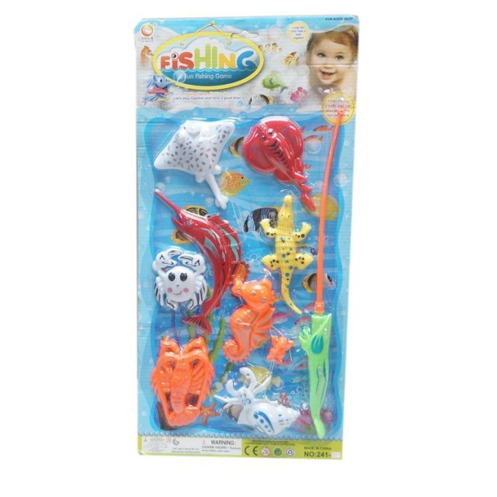 兒童釣魚套裝 磁鐵釣魚玩具 撈魚玩具 洗澡玩具【CF134597】