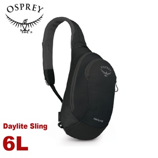 【OSPREY 美國 Daylite sling 6 單肩輕便小背包《黑》】輕量多功能休閒單側背包/斜背包/健行/跑步