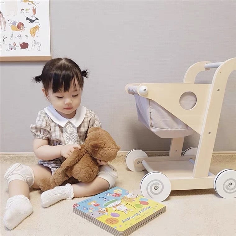 創新INS韓國寶寶學步車手推車兒童超市購物車玩具女孩男孩嬰兒過家家限定