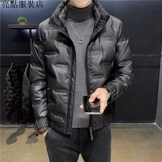 大尺碼羽絨服 潮牌 冬季羽絨棉 輕薄羽絨服男 羽絨外套 保暖羽絨服 輕羽絨 男士韓版外套 輕薄短版亮面棉衣 連帽外套