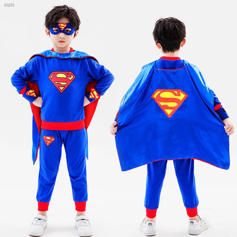■✆熱銷夯品 兒童服裝 男童 超人套裝 cos服 節日cosplay 角色扮演 加絨保暖 秋冬超帥衣服 superman