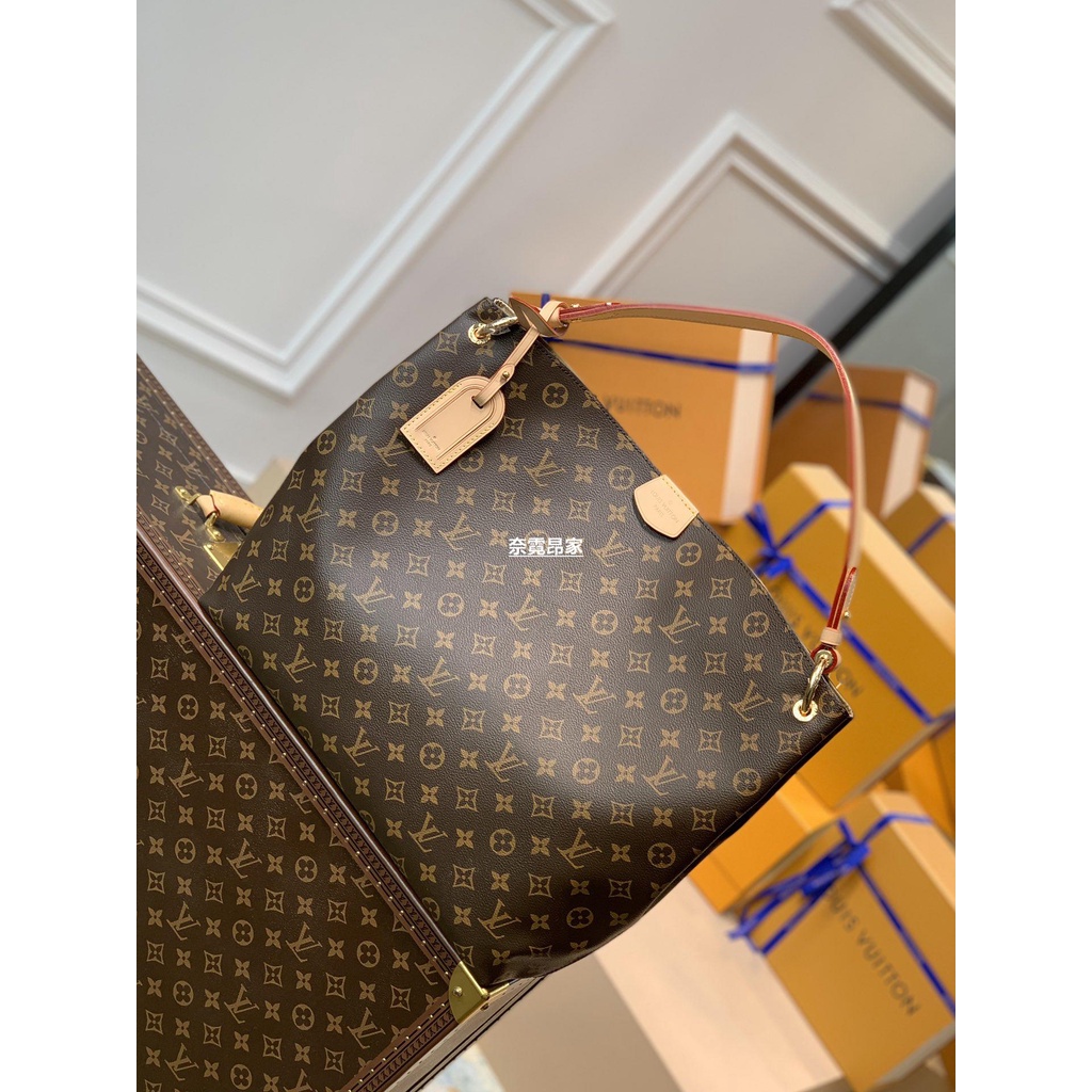 LOUIS VUITTON LOUIS VUITTON Graceful MM Shoulder Bag M43704 Monogram canvas  leather Brown GHW M43704