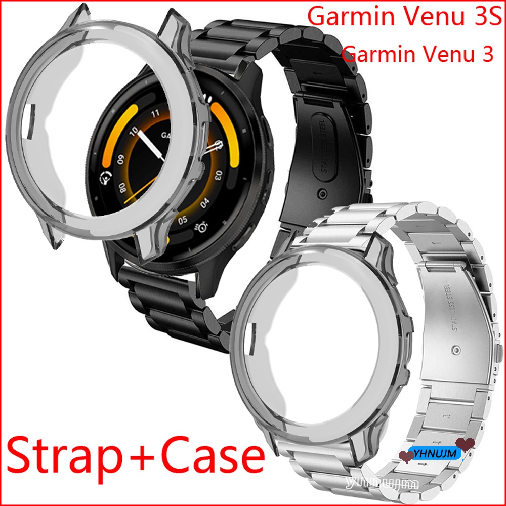 LATAN-佳明 Garmin Venu 3 3S 保護殼 錶殼 TPU 屏幕保護套 佳明Venu3 智慧手錶錶帶 金屬