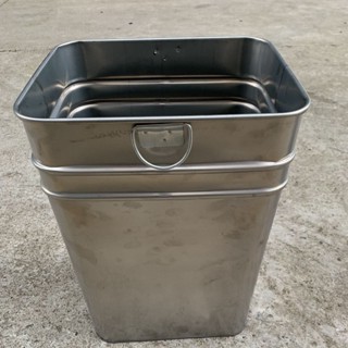 *熱賣精品戶外垃圾桶內膽果皮箱內桶鍍鋅板內筒不銹鋼白鐵皮圓形收納定製Moon精選百貨鋪