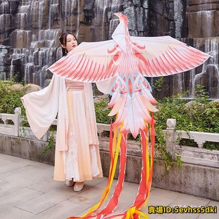 ★優選好物★2023新款網紅中國風國潮唯美鳳凰青鳥高顔值風箏微風易飛拍照道具 RADY163