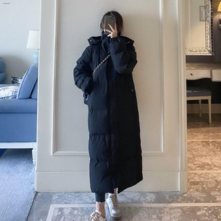 💕長版外套 保暖外套 韓版外套 羽絨棉服女年冬裝韓版過膝棉襖超長款到腳踝學生中戲藝考棉衣