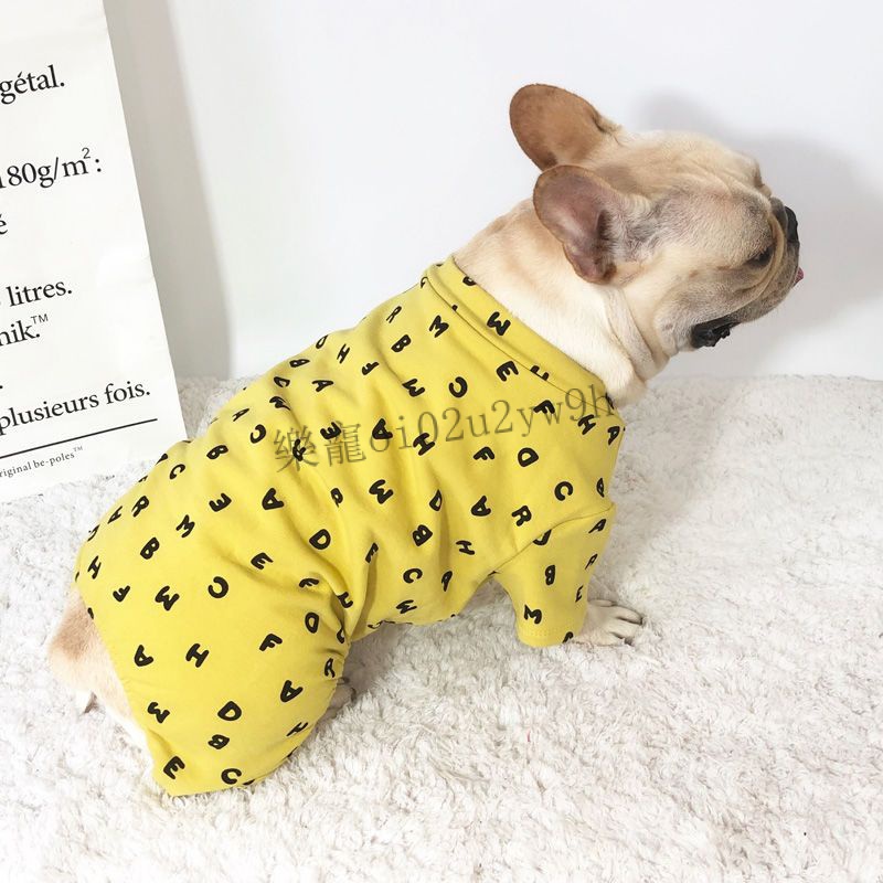 小狗衣服 寵物衣服 狗狗保暖衣服 法鬥巴哥衣服 小型犬 巴哥法鬥四腳衣服秋冬加絨連體衣全棉狗狗睡衣鬥牛犬巴哥胖狗衣服