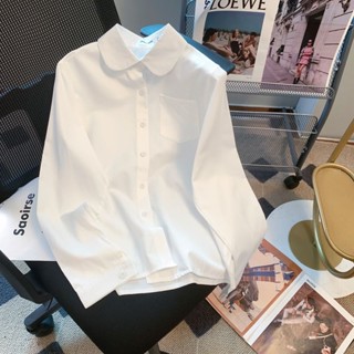 【Wik】長袖 襯衫 衣服女 上衣 女襯衫 薄 外套 白色jk製服襯衫女長袖韓版學院風小眾秋季新款女裝外穿襯衣女上衣