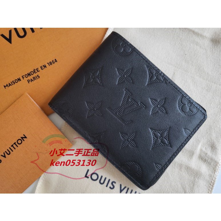 二手 路易威登 LV LOUIS VUITTON M62901 MULTIPLE 錢包 男士壓紋 短夾