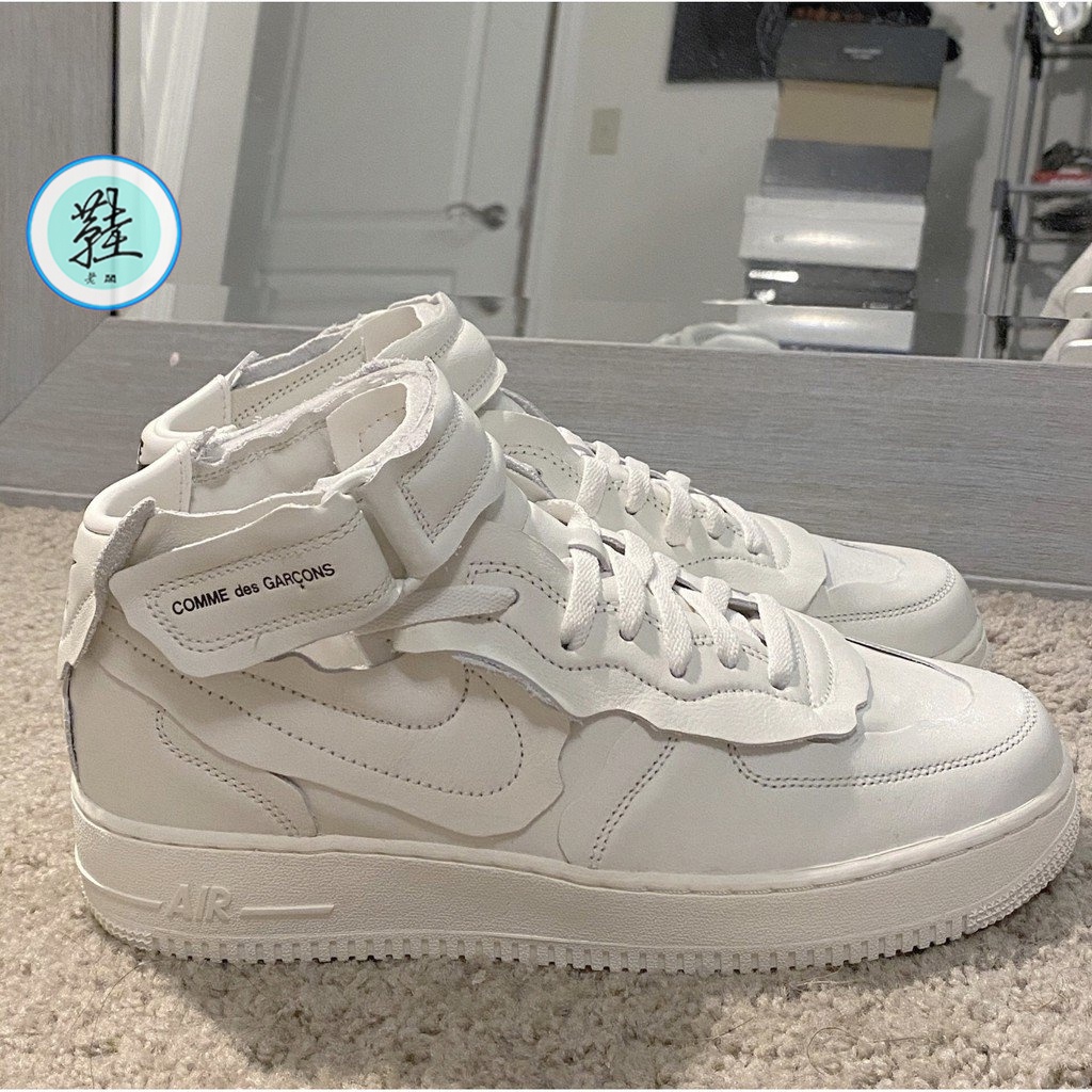 CDG x Nike Air Force 1 Mid 白 籃球鞋 運動鞋 DC3601-100