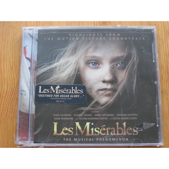 正版未拆CD電影原聲帶《悲慘世界》／ Les Miserables