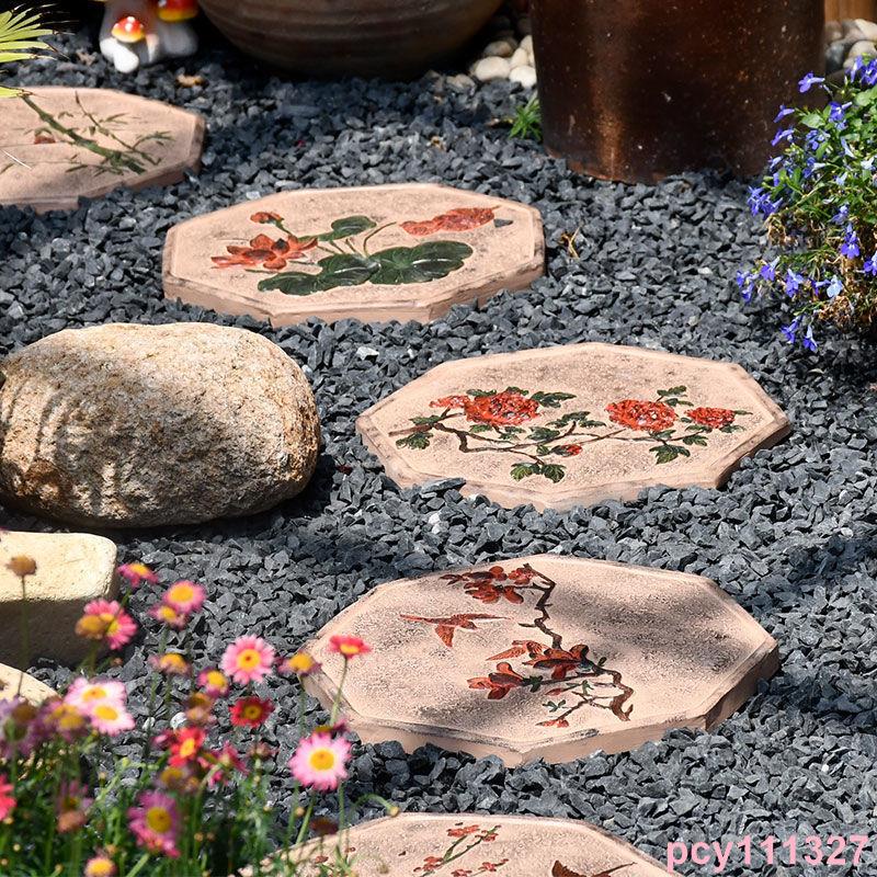 中式庭院汀步石腳踏板花園裝飾擺件戶外地磚陽臺露臺園林草坪布置🌾轟動一時