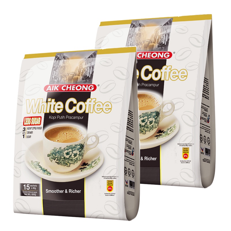 馬來西亞原裝進口益昌老街3合1速溶特濃白咖啡粉40條原味15條