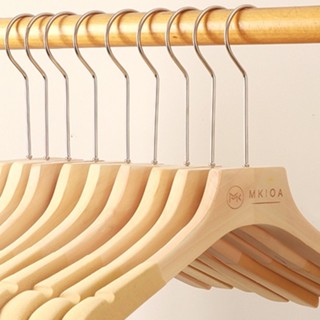 【客製化】衣架 印logo 衣架 服裝店 專用衣撐 防滑 植絨實木 女裝店 木頭衣掛 原木褲夾 訂製LOGO