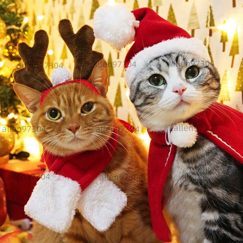 🎁聖誕帽披風🎀寵物配件聖誕節可愛搞怪帽子貓咪法鬥柯基柴犬吉娃娃貴賓大小狗