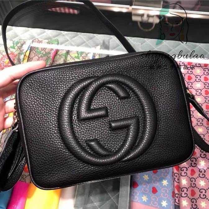 二手正品 Gucci 古馳 308364 soho Disco bag 浮雕G流蘇斜背包 相機包