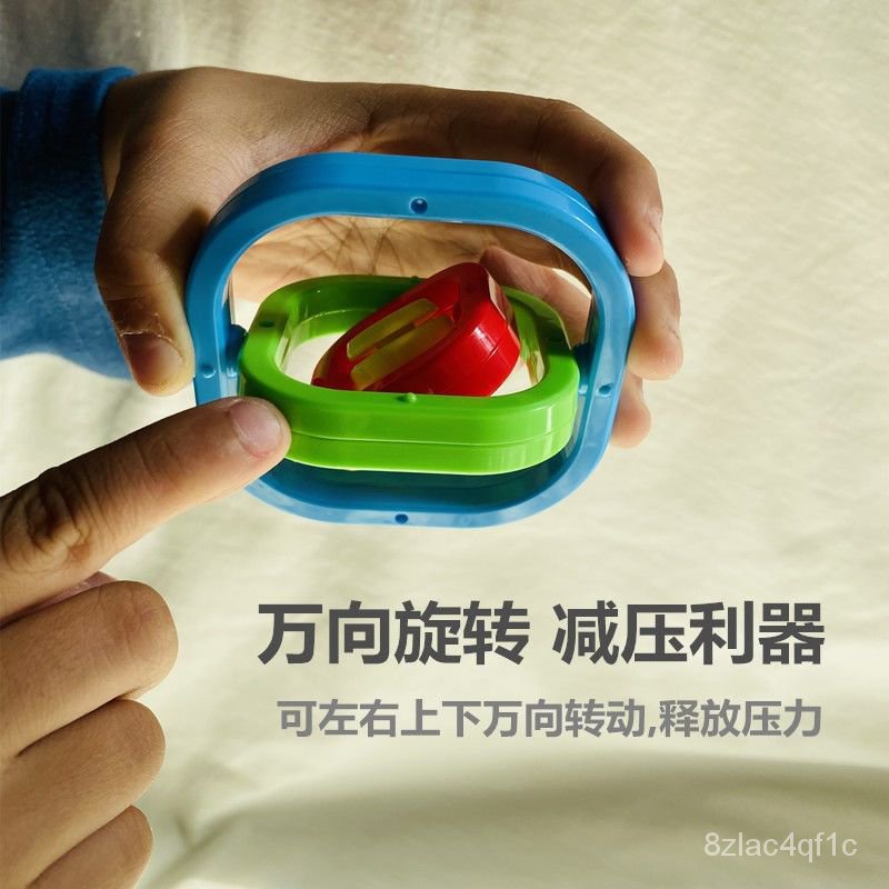 🌈全台灣最低價🔥 新款 彩色方形 萬嚮 指尖陀螺 解壓 益智玩具 3D無限翻轉 陀螺解壓 神器