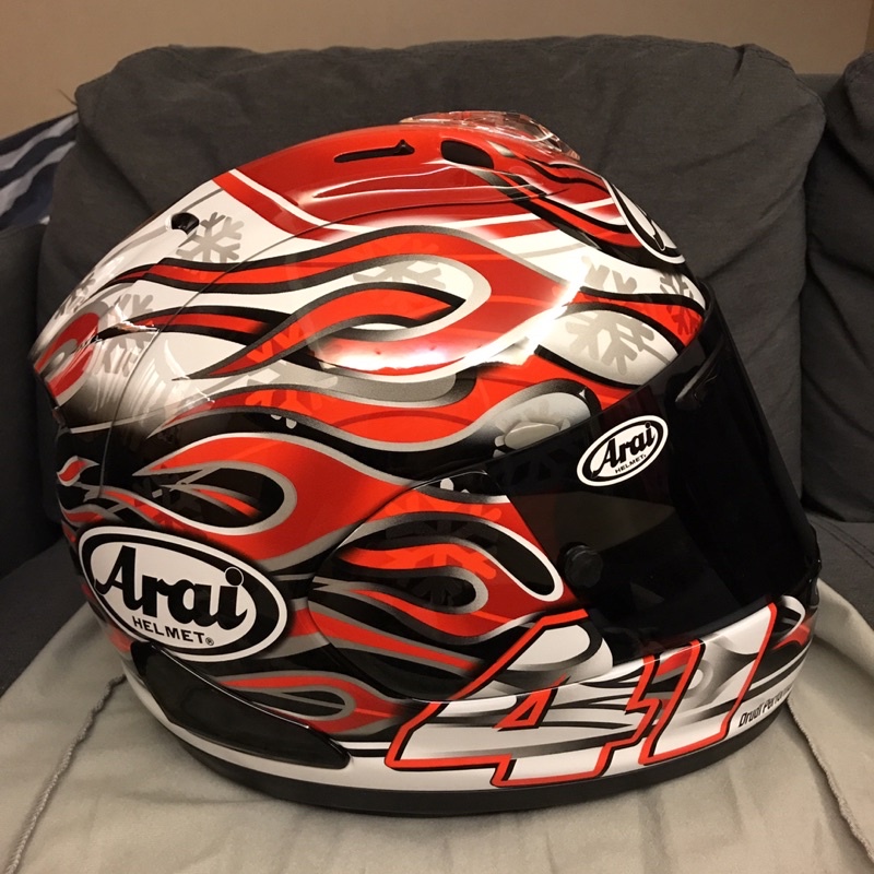 ［現貨］二手極新 全罩式安全帽 頂級 Arai RX-7X HAGA 芳賀紀行 火焰帽 XL號