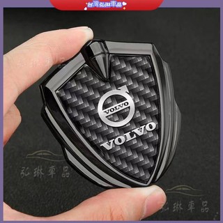 適用於富豪金屬3D汽車車貼車標 VOLVO裝飾用品 改裝 XC60 XC40 S90 S60車窗玻璃貼紙 df