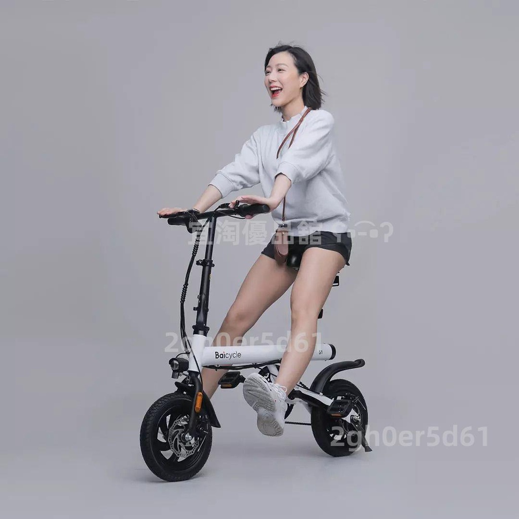 小白baicycle電動自行車可折疊成年人上班族小型二輪電動車電瓶車2gh0er5d61