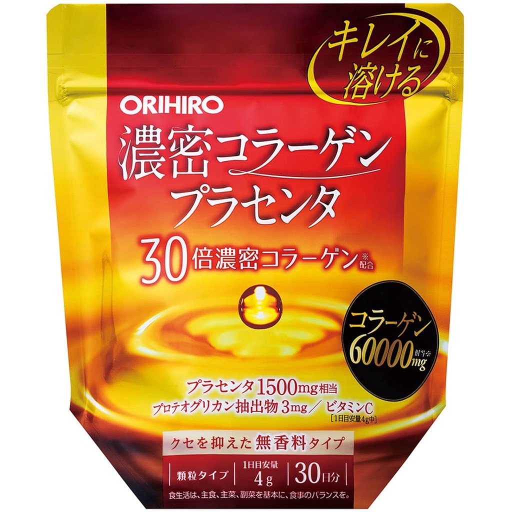 Orihiro 密集膠原蛋白胎盤粉 120g 30 天膠原蛋白胎盤蛋白多醣維生素 C