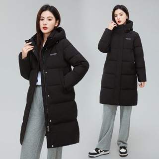 加厚保暖冬天外套🌟衣鴨鴨羽絨服女中長版新版韓版時尚修身白鴨絨加厚百搭外套潮韓版 羽絨外套連帽 長款 RSAX