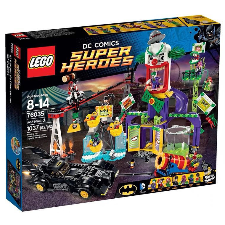LEGO樂高 積木 76035拼裝 玩具 超級英雄系列 DC蝙蝠俠小丑樂園絕版