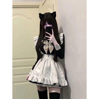 ❤雅韓❤可愛女僕裝情趣角色服 少女感辣妹女僕裝 cos 海軍領日系穿搭 大尺碼 蘿莉塔洋裝顯瘦長袖連衣裙 二次元女傭套裝