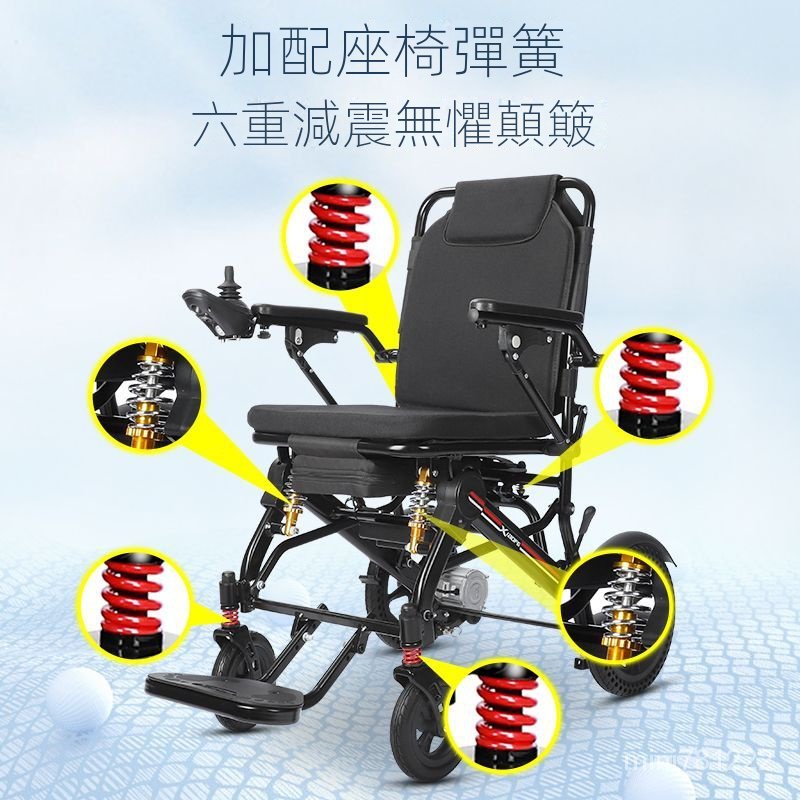 🔥熱銷-下殺🔥 慕蘭德電動輪椅智能全自動多功能折疊輕便殘疾人老人專用代步車 電動輪椅 折疊輪椅 輕便輪椅 老人代步車
