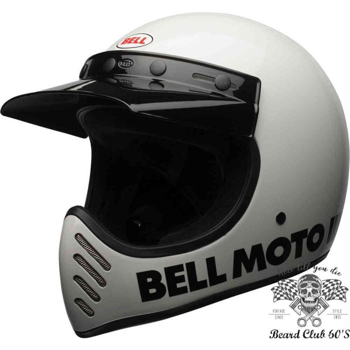 ♛大鬍子俱樂部♛ Bell® MOTO 3 Classic White 美國 原裝 復古 CAFE 白色