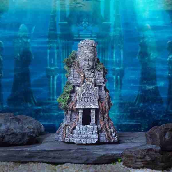 小型觀賞魚缸金魚缸造景擺件套裝全套水底沉水裝飾品大全圓形神廟