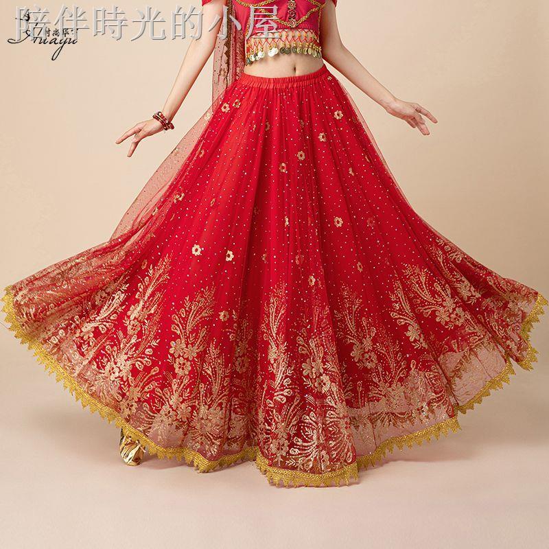 紗麗連衣裙 ◊⊙印度舞服新奇特民族女裝720度長裙敦煌下裝