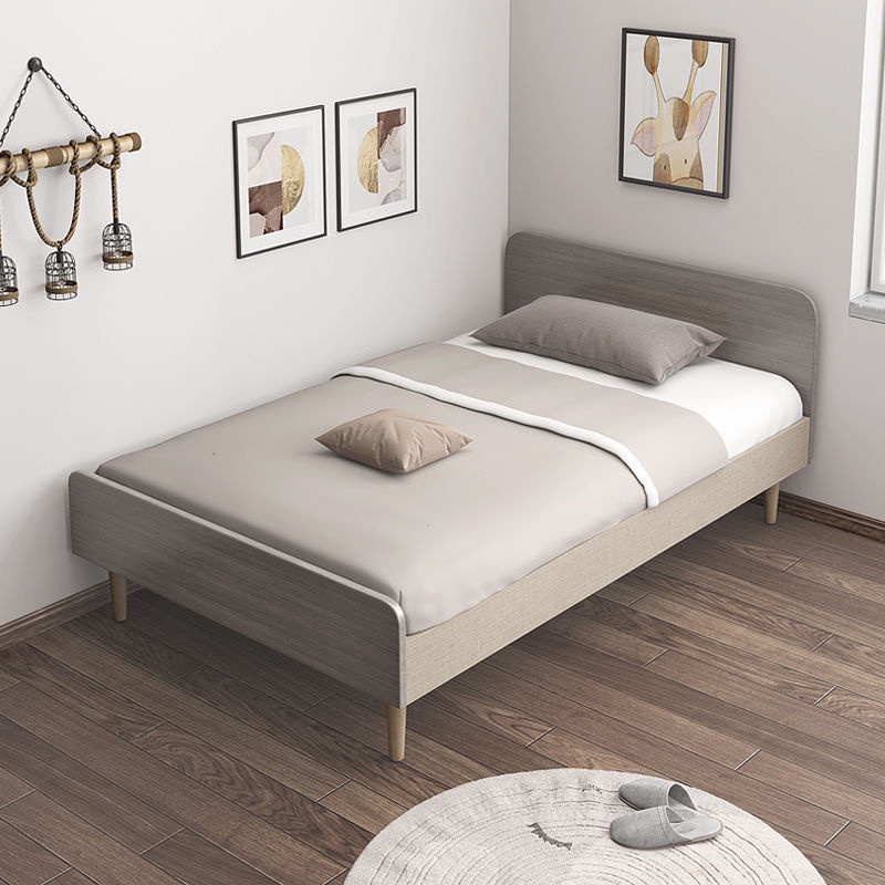 Ouniu丨單人床兒童床1米1.2米小戶型小床收納箱體床現代簡約民宿床出租房